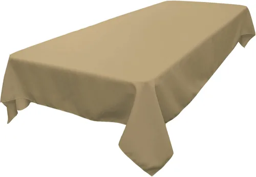 Vista 51 de LA Linen Mantel rectangular lavable de popelín de poliéster, resistente a las manchas y a las arrugas, cubierta de mesa 60x84, mantel de tela