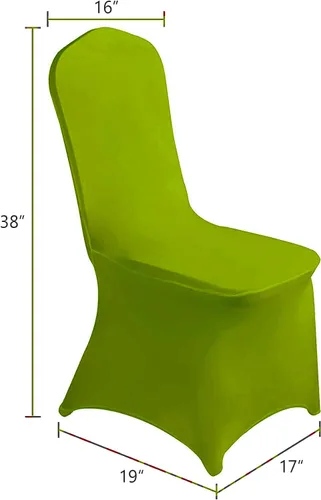Vista 2 de MDS - Juego de 10 fundas elásticas de elastano blanco para sillas de comedor, bodas, fiestas, comedor, banquetes, sala de estar, universales