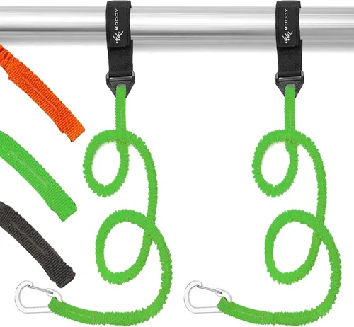 Vista 2 de Correa de remo para kayak, correa de caña de kayak, cordón elástico en espiral, accesorios de pesca para kayak y remos