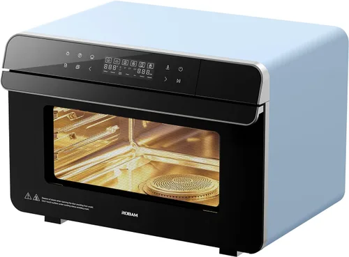 Vista 11 de ROBAM Horno de vapor de convección de encimera 23QT, combo de horno Blanco