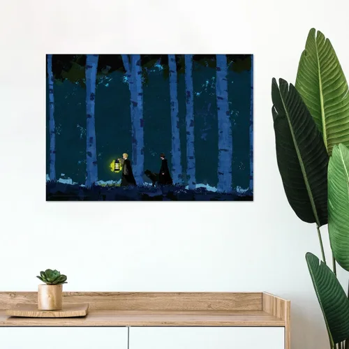 Vista 3 de MIGHTYPRINT Harry Potter Bosque Oscuro Harry Malfoy - Arte de pared (24 x 17 pulgadas)
