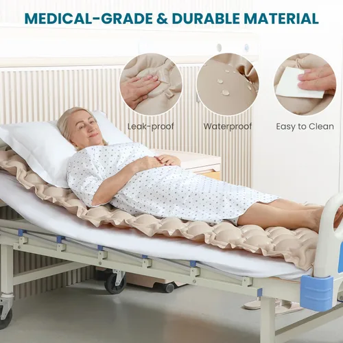 Vista 7 de Kekoy Almohadilla de colchón de presión de aire alterna para cama y silla reclinable, diseño antideslizante mejorado, cojín de alivio de presión