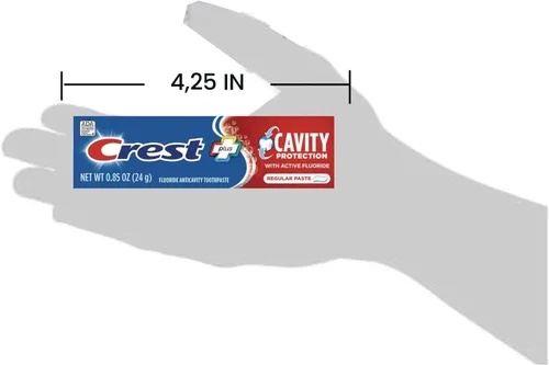 Vista 3 de Crest Cavity Protection Pasta de dientes regular, tamaño de viaje, 0.85 oz (24 g) - Paquete de 4