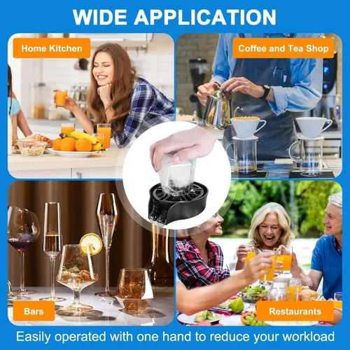 Vista 8 de Petyoung Enjuagadora de vidrio para fregadero de cocina, enjuague de vidrio giratorio de 360 grados con cabezal rociador extraíble, lavadora