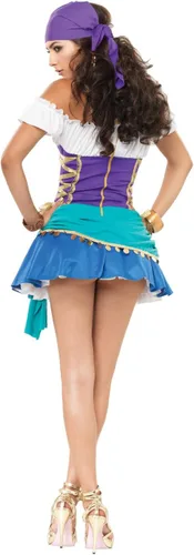 Vista 2 de Leg Avenue - Vestido halter para mujer, diseño de princesa gitana