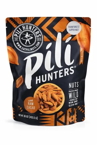 Vista 12 de Pili Hunters - Nueces de pili germinadas silvestres - Caffè Mocha bolsa de 4 onzas - Cacao crudo, azúcar de coco orgánico y café real para un