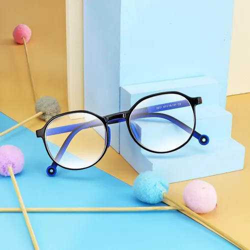 Vista 5 de VisionGlobal Lentes de bloqueo de luz azul para niños, antifatiga ocular y borrosos, gafas de computadora, antirreflejos