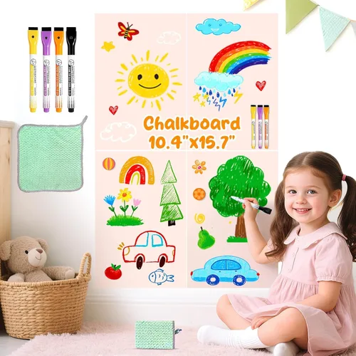Vista 9 de Magnetic Wall Decal Magnet Board for Kids Playroom Peel and Stick 2Pcs Peel and stick, self adhesive, for toddler bedroom playroom homeschool