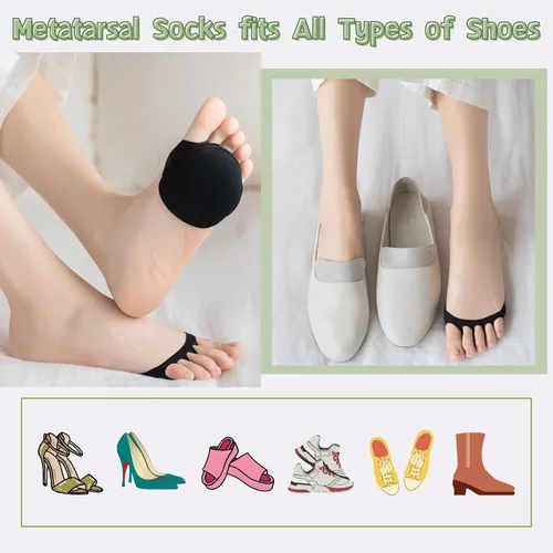 Vista 5 de EACOZY Almohadillas metatarsianas invisibles, almohadillas suaves para pies para mujeres y hombres, cojines reutilizables para pies para corredores