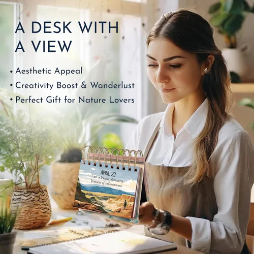 Vista 6 de RYVE Calendario diario de afirmación – Calendario de escritorio motivacional con afirmaciones diarias para mujeres, regalos positivos