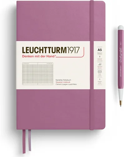 Vista 34 de LEUCHTTURM1917 373976 Cuaderno mediano (A5), tapa dura, 251 páginas numeradas, cereza, liso