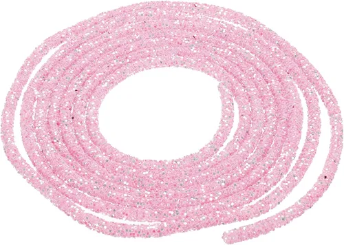Vista 17 de MECCANIXITY Cuerda de lentejuelas con purpurina de 2.5 yardas, 6mm, 0.24 pulgadas, cuerda de tubo de lentejuelas con diamantes de imitación