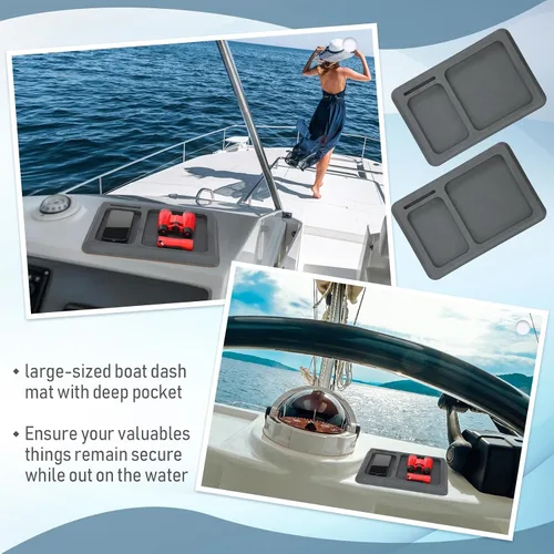 Vista 4 de 2 almohadillas de espuma EVA para tablero de barco, 2 compartimentos, teléfono celular, barco, accesorio para tablero, soporte para teléfono