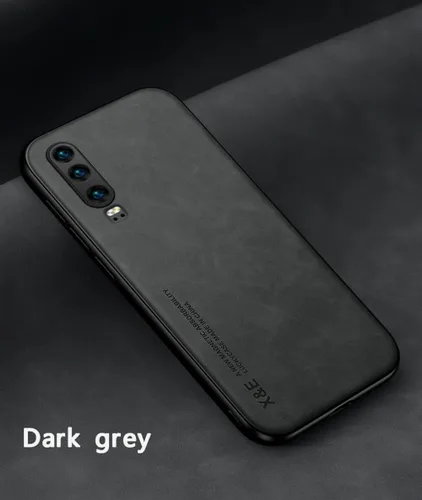 Vista 4 de Kepuch Silklike Funda para Huawei P30 - Cubierta Parachoques Placa De Metal Incorporada Para Huawei P30 - Negro