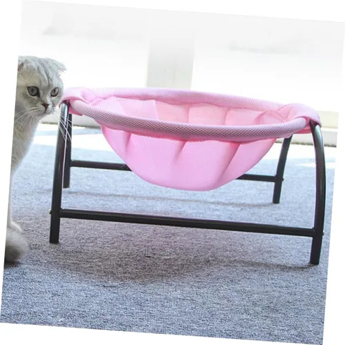 Vista 3 de VANZACK Cama elevada para gatos, marco transpirable para colgar para gatos, perros, acogedora cuna para mascotas al aire libre para relajación