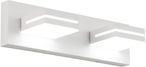 Vista 81 de SineRise - Moderna lámpara LED para tocador de baño (2 luces, 39.4 cm, regulable), iluminación de pared de baño moderna de acrílico cepillado sobre