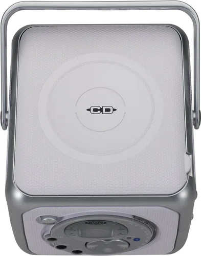 Vista 3 de Jensen FM Stereo CD555 Bluetooth Boombox, plata, 7.00 x 9.75 x 6.00 pulgadas