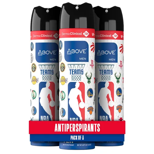 Vista 7 de Above NBA - Desodorante antitranspirante en aerosol para hombres CHAMPION EDITION Protección contra el sudor y el olor 72H Desodorante