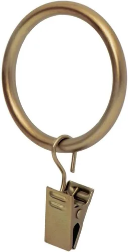 Vista 5 de Ivilon Anillos de Clip para Cortinas de Tela - Anillos de Clip para Paneles de Cortina de 4.3 cm, Juego de 14 - Latón Antiguo Latón envejecido