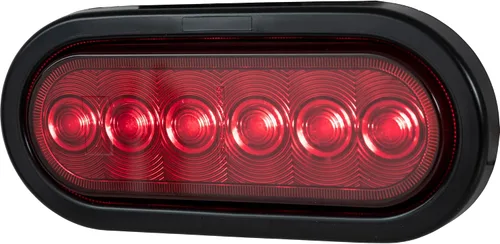 Vista 5 de Buyers Products - Kit de luz de parada/giro/cola ovalada roja de 6 pulgadas con 6 LED, incluye ojal y enchufe