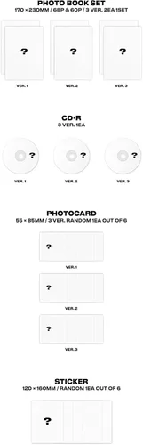 Vista 3 de Álbum IVE IVE [VER.1]+Beneficios de pre-pedido + planificador digital inspirado en BolsVos K-POP, paquete de calcomanías digitales (El primer álbum)