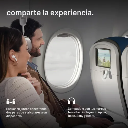 Vista 3 de AirFly Pro 2 Deluxe - Adaptador Bluetooth para avión, conecta 2 AirPods o auriculares inalámbricos - Transmisor/receptor Bluetooth AUX de 3.5mm
