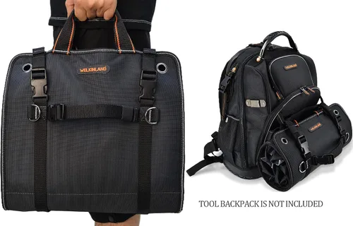 Vista 4 de Rollo de herramientas para hombre, bolsa enrollable de herramientas, bolsa de herramientas enrollable, organizador de rollos de herramientas, bolsas