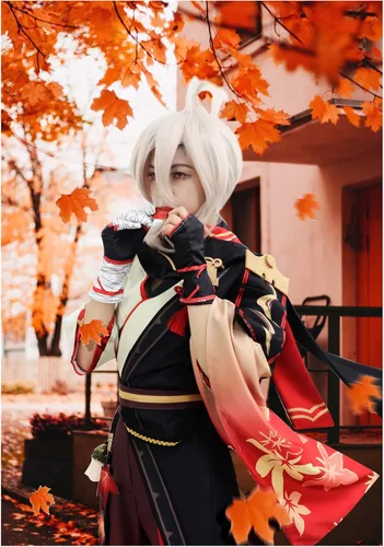 Vista 7 de DAZCOS Kaedehara Kazuha - Disfraz de cosplay para mujer para Halloween
