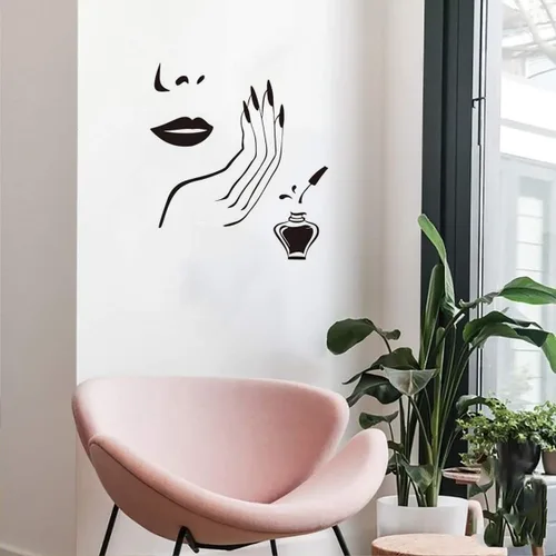 Vista 3 de ADECALS Pegatinas de pared de vinilo con cita extraíble para uñas Clavo01