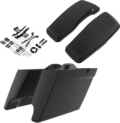 Vista 12 de Parabrisas personalizado Moto OnFire, diseño con aerógrafo, Saddlebags