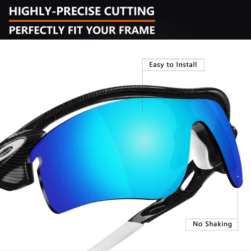 Vista 3 de Alphax Lentes de repuesto polarizados para Oakley RadarLock Path OO9181 - Múltiples opciones