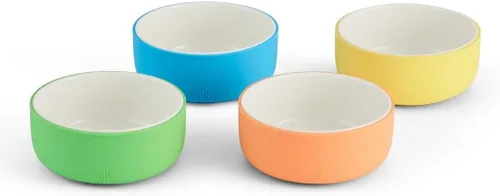 Vista 13 de Elk and Friends Cuencos de porcelana para niños con manga de silicona Alimentación para niños/niños pequeños/bebés Apto para microondas