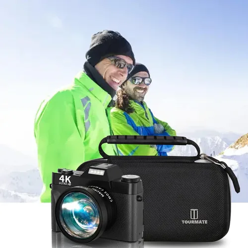 Vista 6 de Tourmate Estuche rígido para cámara de vlogging digital Acoletty 4K, carcasa protectora de almacenamiento para viajes