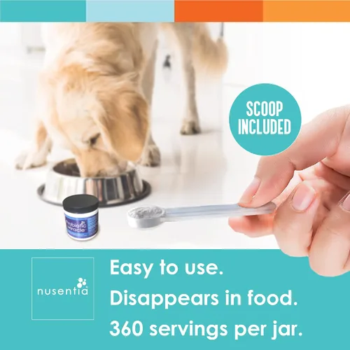 Vista 4 de NUSENTIA Milagro probiótico para perros y gatos (paquete de 3) Ahorra $13. Elimina la diarrea, el estreñimiento, las heces sueltas, la levadura