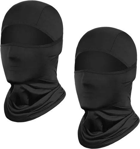 Vista 16 de Achiou - Pasamontañas con Máscara Facial, Máscara de Esquí para Hombres y Mujeres de Fútbol, Ligera Sheisty, Ninja Sheisty Capucha Solar UV