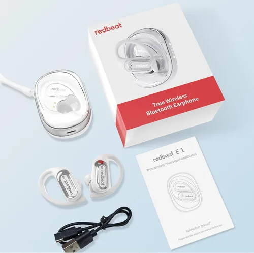 Vista 7 de redbeat Auriculares Bluetooth inalámbricos de oreja abierta, auriculares de conducción de aire con graves profundos, IPX4 impermeables con gancho