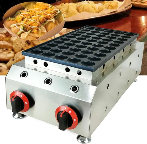 Vista 3 de Mini máquina para hacer panqueques, mini plancha de acero inoxidable, antiadherente, mini panqueques holandés, waflera comercial, waflera