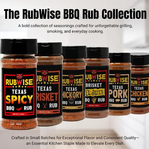 Vista 7 de RubWise Texas Style Spicy BBQ Rub, sin condimento MSG, 6.25 onzas