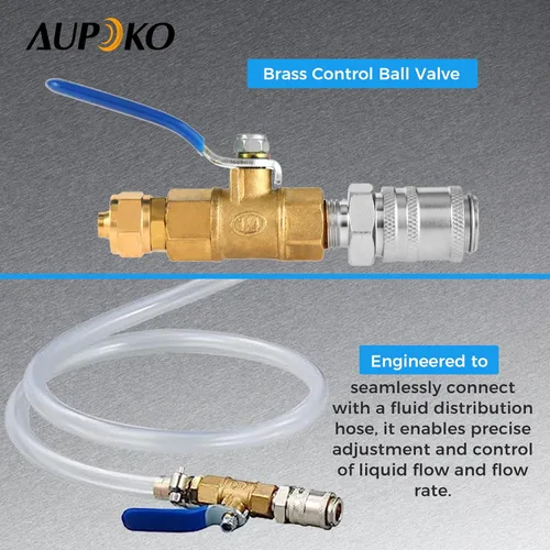 Vista 6 de Aupoko Adaptador de llenado de aceite fluido de transmisión automática con herramienta de reemplazo de válvula de cierre compatible con 09G 01J