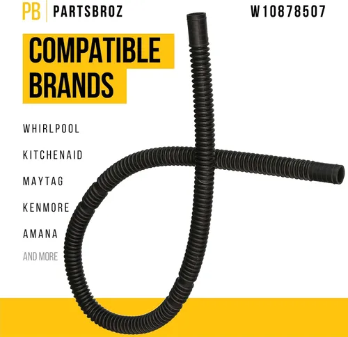 Vista 2 de PartsBroz W10878507 Manguera de llenado de entrada – Compatible con lavavajillas Whirlpool Kenmore KitchenAid Maytag – Reemplaza AP6026711 8531412
