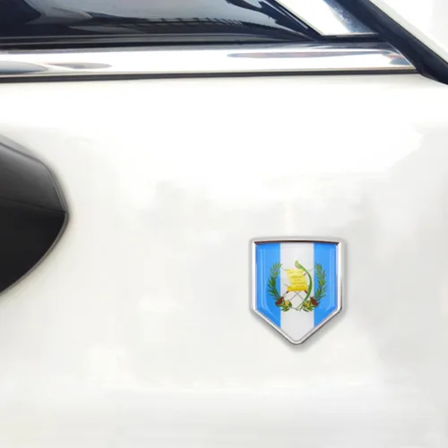 Vista 5 de Overdecor Calcomanías de bandera de Guatemala, emblema de coche, accesorios de coche de Guatemala, decoración de escudo cromado, calcomanías