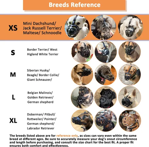 Vista 6 de BARKLESS Bozal para perro, bozal de cesta para morder, masticar y hurgar, cubierta de boca de jaula humanitaria, perfecto para acicalamiento