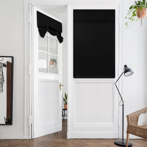Vista 20 de HOMEIDEAS Cortinas opacas para puerta francesa, cortinas de luz lateral para puerta delantera, 2 paneles, persianas laterales para ventanas