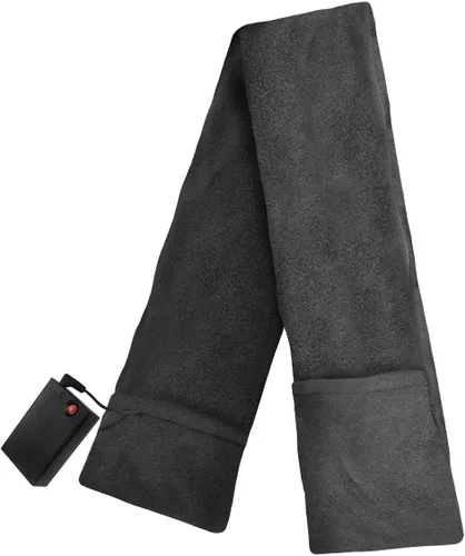 Vista 2 de ActionHeat Bufanda calentada con batería AA para calefacción de cuello, envoltura de forro polar de poliéster con bolsillos