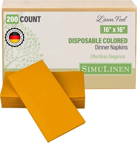 Vista 12 de SimuLinen Servilletas de Cena Desechables Amethyst - Servilletas de Papel Moradas con Sensación de Lino Similar a Tela para Bodas, de Lujo 16"x16