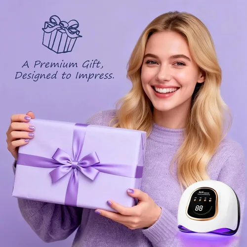 Vista 8 de Gugusure Lámpara de uñas UV mejorada. Secador de uñas para esmalte de gel con sensor automático y 4 ajustes de temporizador (blanco brillante)