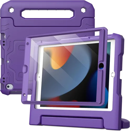 Vista 10 de JETech Funda para iPad de 10.2 pulgadas (9ª/8ª/7ª generación, 2021/2020/2019) con protector de pantalla integrado, a prueba de golpes, funda Negro