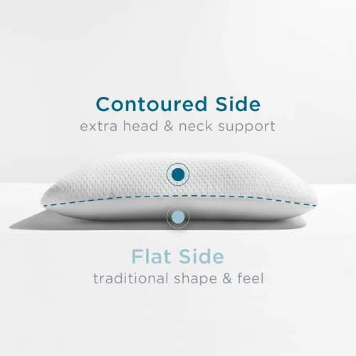 Vista 4 de Tempur-Pedic Paquete de almohada sinfónica de espuma viscoelástica y protector de almohada Tempur-Protect Tamaño Queen Blanco