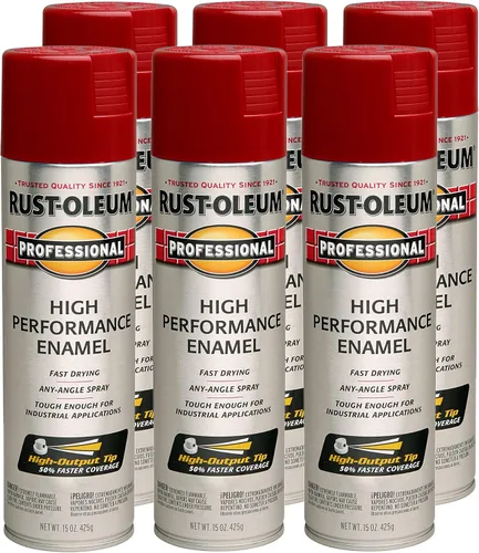 Vista 28 de Rust-Oleum 7515838 Pintura en aerosol de esmalte profesional de alto rendimiento, 14 onzas, aluminio