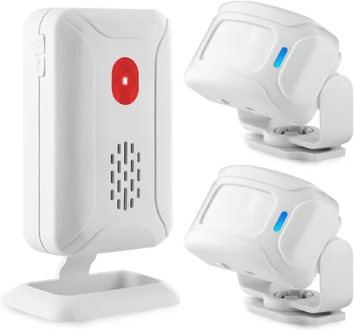 Vista 12 de Cruxer Timbre de puerta con sensor de movimiento para negocios al entrar en la puerta, sensor de movimiento, timbre de puerta interior para oficina